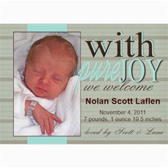 Welcome Baby! - 5  x 7  Photo Cards
