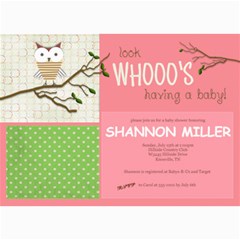 Whoo s Having a Baby! - 5  x 7  Photo Cards