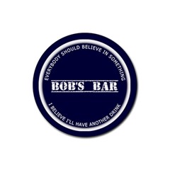 Bar Coaster - Quote 1 - Rubber Round Coaster (4 pack)