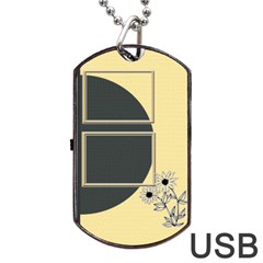 Sunflower dogtag usb - Dog Tag USB Flash (One Side)