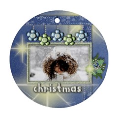 merry christmas 2 - Round Ornament (Two Sides)