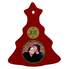 Red Joy Ornament - Christmas Tree Ornament (Two Sides)