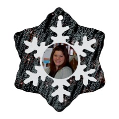 Bkack with white snowflake ornament - Ornament (Snowflake)