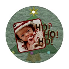 Ho Ho Ho Round Ornament (2 Sides) - Round Ornament (Two Sides)