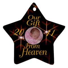black star Gift from Heaven - Ornament (Star)