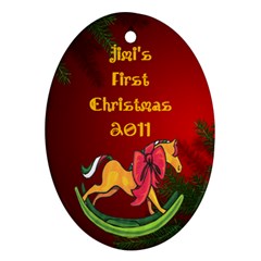First Christmas - Ornament (Oval)
