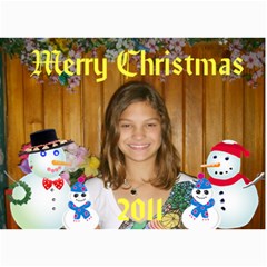snowman family Christmas Card - 5  x 7  Photo Cards