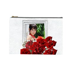 Framed with Roses (Large) cosmetic Bag - Cosmetic Bag (Large)