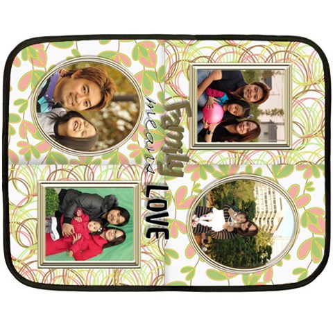 My Family By Angel 35 x27  Blanket