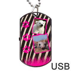 Jungle USB one side - Dog Tag USB Flash (One Side)