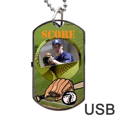 Baseball USB one side - Dog Tag USB Flash (One Side)
