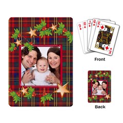 Tartan Garland Christmas Playing Cards - Playing Cards Single Design (Rectangle)
