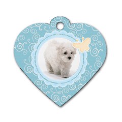 Maxine Blue Dog Tag - Dog Tag Heart (Two Sides)