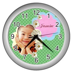 jasmine wall clock silver - Wall Clock (Silver)