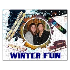 winter fun puzzle - Jigsaw Puzzle (Rectangular)