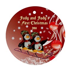 Twins first Christmas - Ornament (Round)