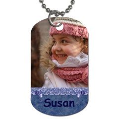 blue Frill Dog Tag (2 sided) - Dog Tag (Two Sides)