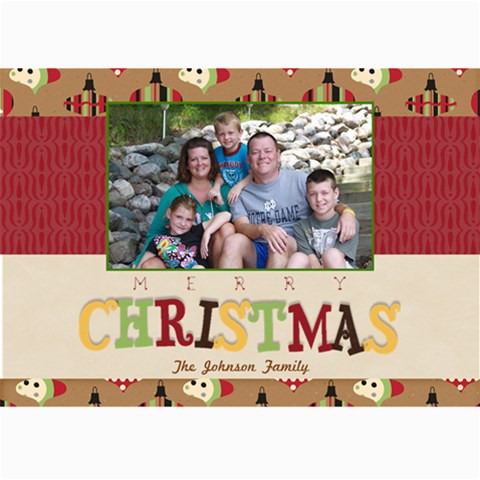 Merry Christmas 5x7 By Lana Laflen 7 x5  Photo Card - 1