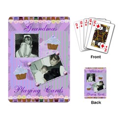 cupcake playing cards in purple and green - Playing Cards Single Design (Rectangle)
