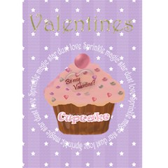 Be my Valentine Cupcake card - Greeting Card 5  x 7 