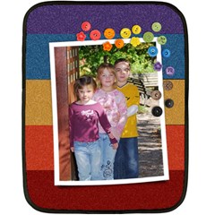 Rainbow Glitter- mini fleece blanket (2 sides) - Two Sides Fleece Blanket (Mini)