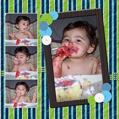 12x12- Eating Cake - ScrapBook Page 12  x 12 