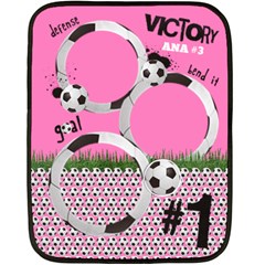 Soccer/football-pink GIRLS- mini fleece blanket - Fleece Blanket (Mini)