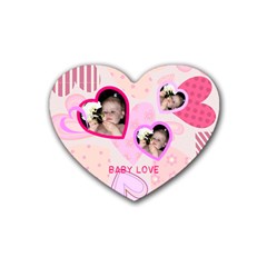 Crazy Hearts Coaster - Rubber Coaster (Heart)