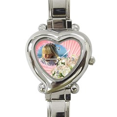 My Little Princess Heart Charm Watch - Heart Italian Charm Watch