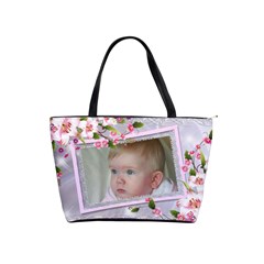 Floral Pink Classic Shoulder Bag - Classic Shoulder Handbag