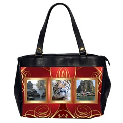 Red and Gold Oversized Bag (2 sided) - Oversize Office Handbag (2 Sides)