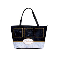 Marble and Blue Shoulder Handbag - Classic Shoulder Handbag