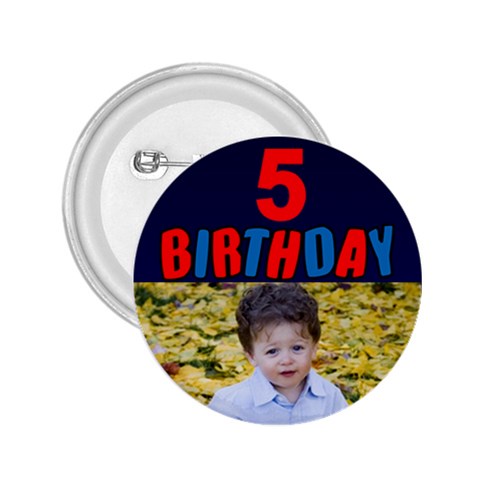 Birthday 5 Boy Button 2 25 By Deborah Front
