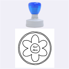 Flower Stamp - Rubber Stamp Round (Large)
