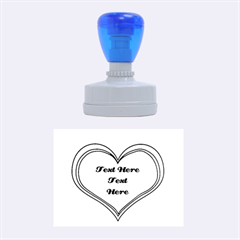 Heart Stamp - Rubber Stamp Oval