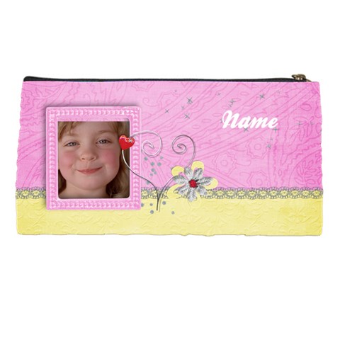 Pink & Yellow Pencil Case By Mikki Back