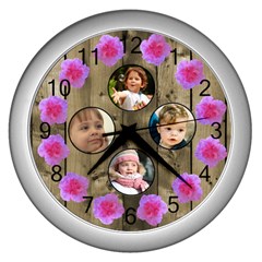 Our Family Wall Clock (silver)
