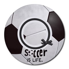 Round Mousepad, Soccer - Collage Round Mousepad