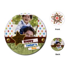 happy fathers day - Playing Cards Single Design (Round)
