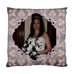Pink Grey Wedding Cushion  cover single side - Standard Cushion Case (One Side)