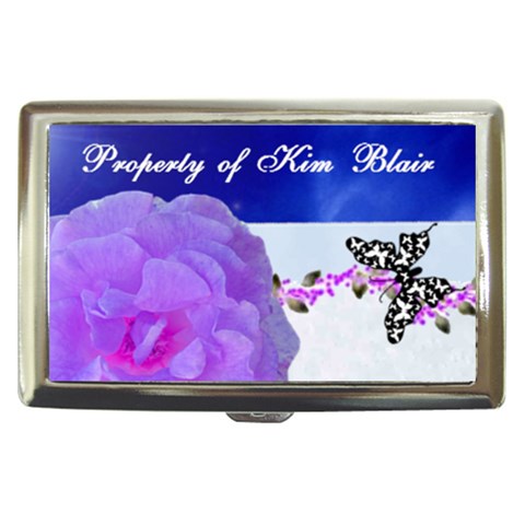 Blue Flower Money/cigarette Case By Kim Blair Front
