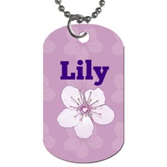 purple blossom tag - Dog Tag (Two Sides)