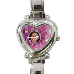 My flower Heart Charm Watch - Heart Italian Charm Watch