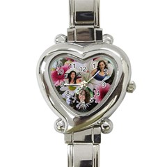 Flower heart watch - Heart Italian Charm Watch