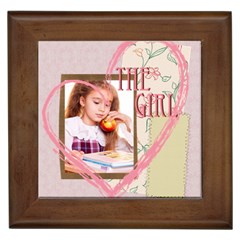 the girl - Framed Tile