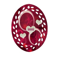 Pink Love Oval filigree Ornament - Ornament (Oval Filigree)