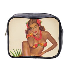Retro Hawaiian Cosmetic Bag - Mini Toiletries Bag (Two Sides)