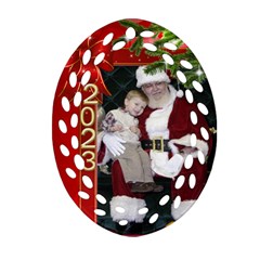 Christmas memories Filigree Oval Ornament (2 sided) - Oval Filigree Ornament (Two Sides)