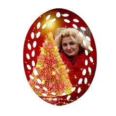 O Christmas Tree Filigree Ornament (2 sided) - Oval Filigree Ornament (Two Sides)