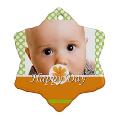 happy day - Snowflake Ornament (Two Sides)